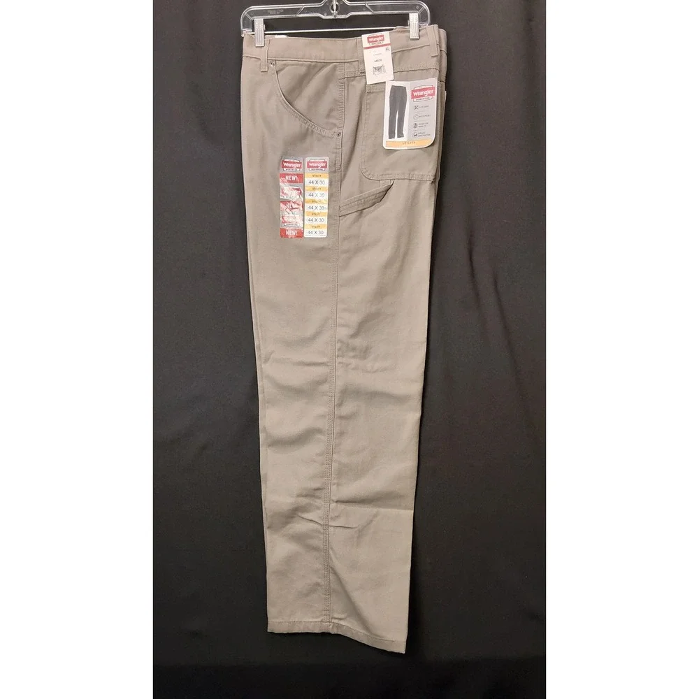 Wrangler Workwear Mens Utility Pants 44x30 Tan Khaki Regular Fit 112345580 NWT